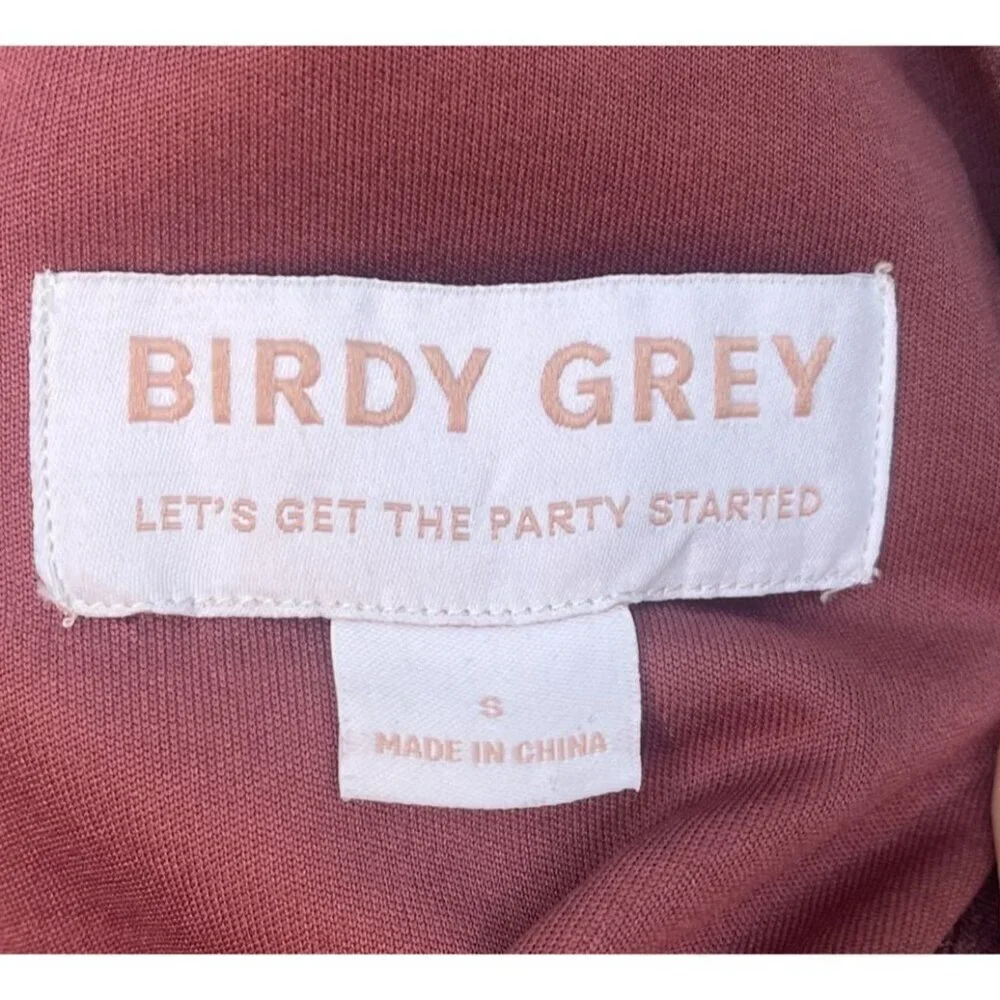 Birdy Grey Dress‎ Bridesmaid Size S Chiffon Rosewood Formal Hannah Maxi Ruffle - Picture 10 of 10